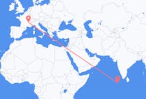 Flights from Dharavandhoo, Maldives to Lyon, France