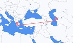 Loty z Turkmenbaszy, Turkmenistan do Kalamaty, Grecja