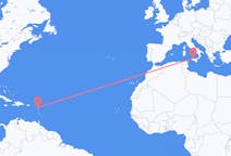 Flyreiser fra Antigua, Antigua og Barbuda til Palermo, Italia