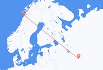 Vluchten van Nizjni Novgorod naar Bodø