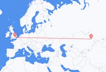 Flights from Semey, Kazakhstan to London, England
