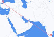 Flyreiser fra Tiruchirappalli, til Istanbul