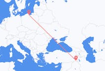 Flights from Hakkâri, Turkey to Gdańsk, Poland