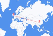 Flyg från Chongqing, Kina till Bristol, England