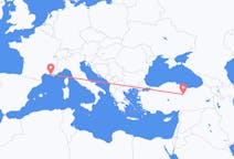 Flyg från Marseille till Sivas