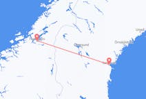 Flyreiser fra Trondheim, Norge til Sundsvall, Sverige