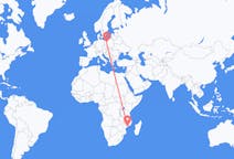 Flights from Quelimane, Mozambique to Poznań, Poland