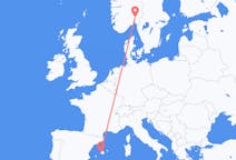 Loty z Palma de Mallorca, Hiszpania do Osło, Norwegia
