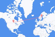 Flyg från Winnipeg, Kanada till Sundsvall, Sverige