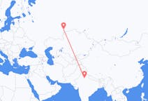 Vols depuis la ville de New Delhi vers la ville de Tcheliabinsk