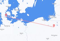 Flug frá Sønderborg, Danmörku til Szczytno, Póllandi