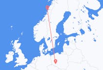 Flyreiser fra Sandnessjøen, Norge til Wroclaw, Polen