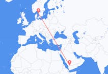 Flyreiser fra Najran, Saudi-Arabia til Göteborg, Sverige