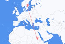 Flyg från Khartoum, Sudan till Linköping, Sverige