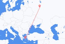 出发地 俄罗斯出发地 莫斯科目的地 希腊米科诺斯的航班