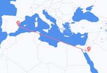 Flyrejser fra Tabuk, Saudi-Arabien til Valencia, Spanien