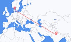 Flüge von Gwalior, Indien nach Aarhus, Dänemark