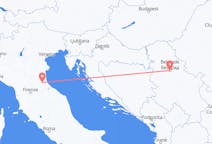 Vluchten van Forli, Italië naar Belgrado, Servië