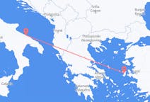 Flyreiser fra Khios, Hellas til Bari, Italia