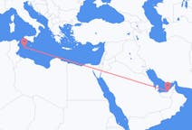 Fly fra Abu Dhabi til Lampedusa