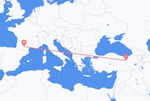 出发地 土耳其出发地 埃尔津詹目的地 法国图卢兹的航班