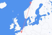 Fly fra Brønnøysund til Paris