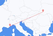 Vluchten van Ivano-Frankivsk naar Nice