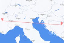 来自波斯尼亚和黑塞哥维那出发地 图兹拉目的地 法国格勒诺布尔的航班