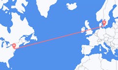 Flyrejser fra Allentown, USA til Malmø, Sverige
