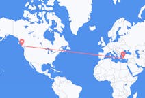 Flights from Port Hardy, Canada to Dalaman, Turkey