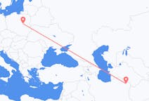 Flyg från Mashhad, Iran till Warszawa, Polen