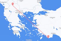 Fly fra Skopje til Kastellorizo
