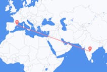 Flyreiser fra Hyderabad, India til Barcelona, Spania