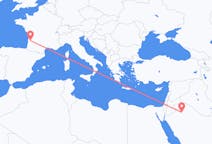 Flyrejser fra Al Jawf-regionen, Saudi-Arabien til Bordeaux, Frankrig