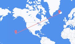 Flights from the city of Kahului, the United States to the city of Reykjavik, Iceland