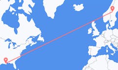 Flyreiser fra New Orleans, USA til Östersund, Sverige