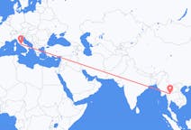 Flyrejser fra Sukhothai-provinsen, Thailand til Rom, Italien