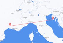 Flyrejser fra Nimes, Frankrig til Pula, Kroatien