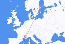 Flyg från Marseille, Frankrike till Stockholm, Sverige