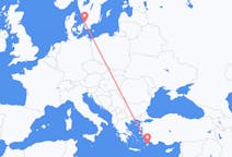 Flyg från Rhodes, England, Grekland till Ängelholm, Sverige