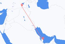 出发地 卡塔尔出发地 多哈目的地 土耳其舍爾納克的航班