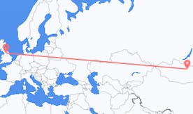 Flyreiser fra Mongolia til England
