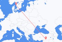 Flyreiser fra Göteborg, Sverige til Sanliurfa, Tyrkia