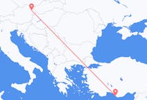 Flyrejser fra Gazipaşa, Tyrkiet til Wien, Østrig