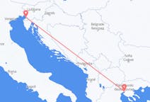 出发地 希腊出发地 塞萨洛尼基目的地 意大利的里雅斯特的航班