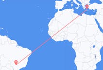 Flyreiser fra Três Lagoas, Brasil til Santorini, Hellas