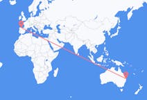Flyg från Gold Coast, Australien till Santiago del Monte, Spanien