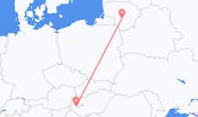 Voos de Héviz, Hungria para Kaunas, Lituânia