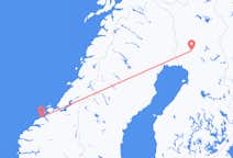Vluchten van Kristiansund, Noorwegen naar Rovaniemi, Finland