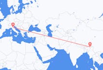 Flights from Dibrugarh, India to Bologna, Italy